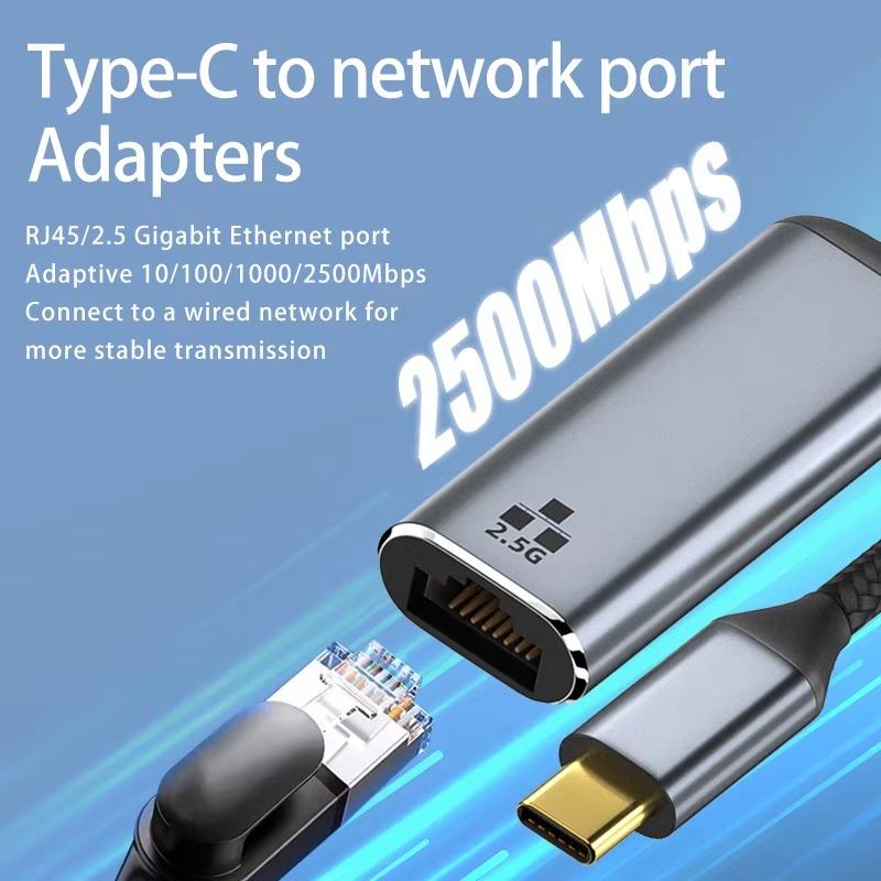 USB C to RJ45 2.5 Gigabit Ethernet Adapter
