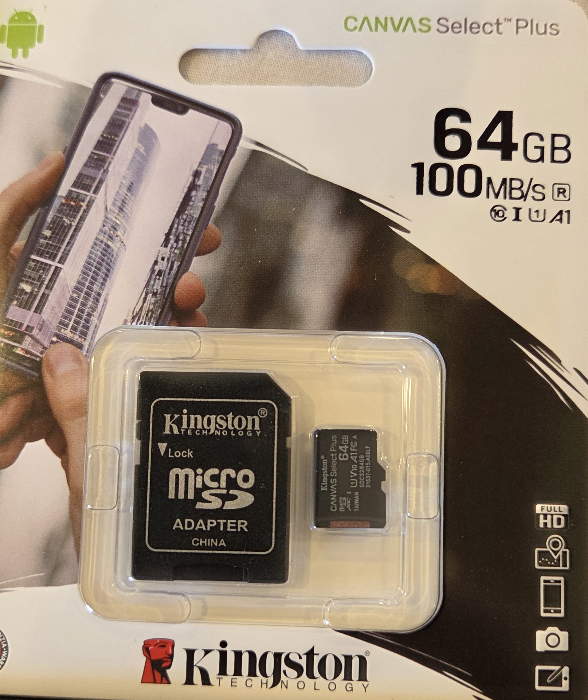 Kingston Canvas Select Plus Micro SDXC class 10 UHS memory card