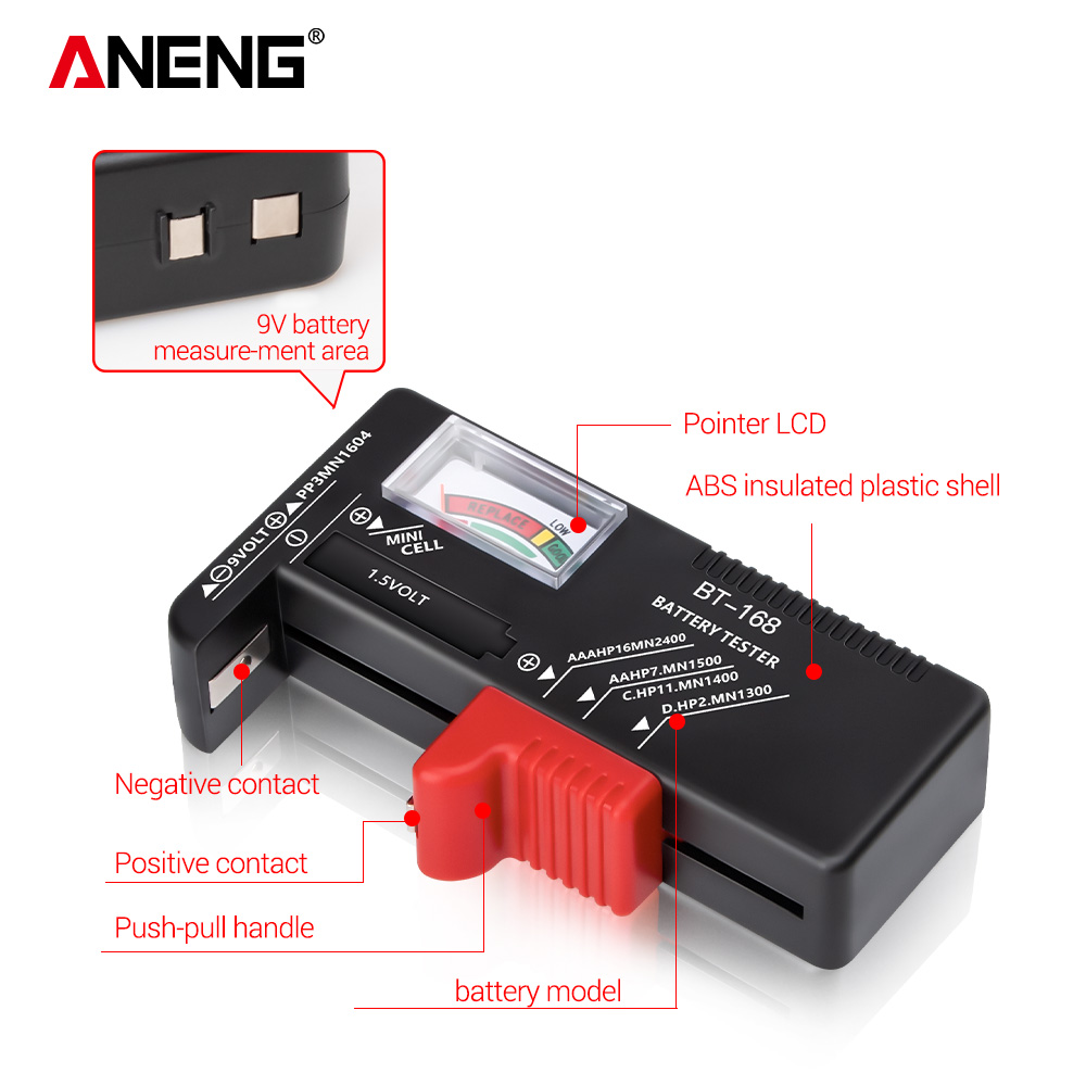 ANENG BT-168 Universal Battery Tester for for 1.5 and 9v Batteries. - Image 14