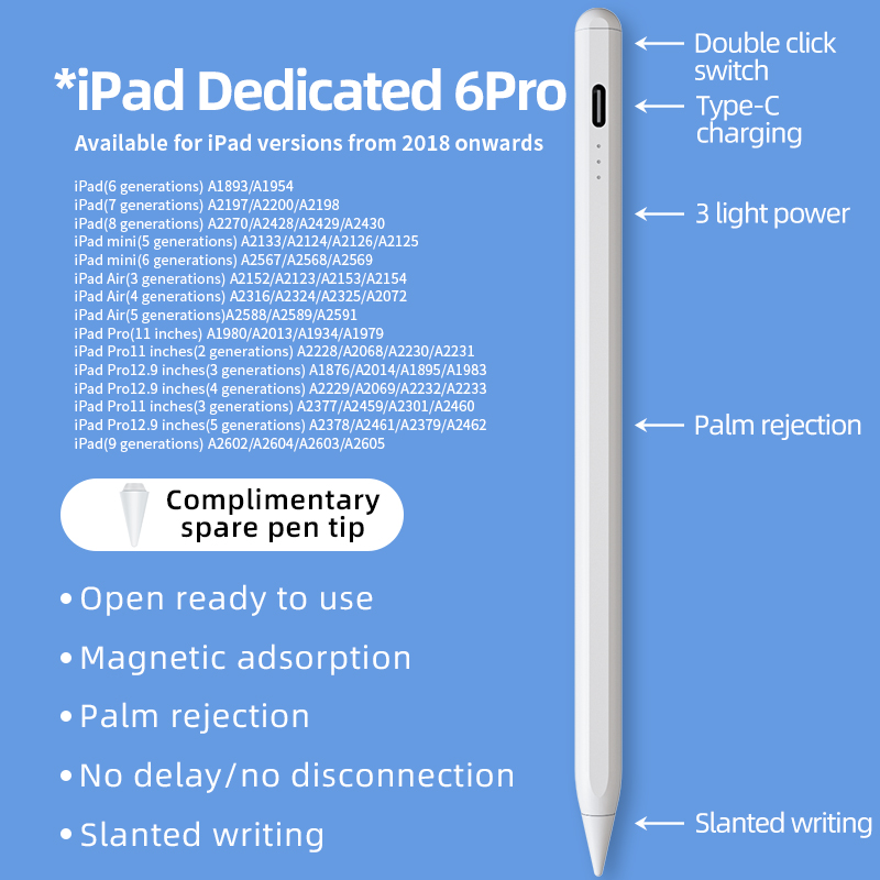 Capacitive Stylus for Apple iPad 2018 or newer - Image 3