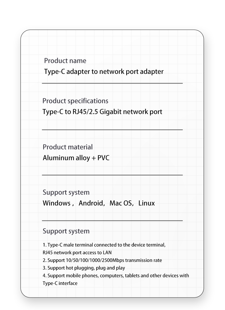 USB C to RJ45 2.5 Gigabit Ethernet Adapter - Image 2